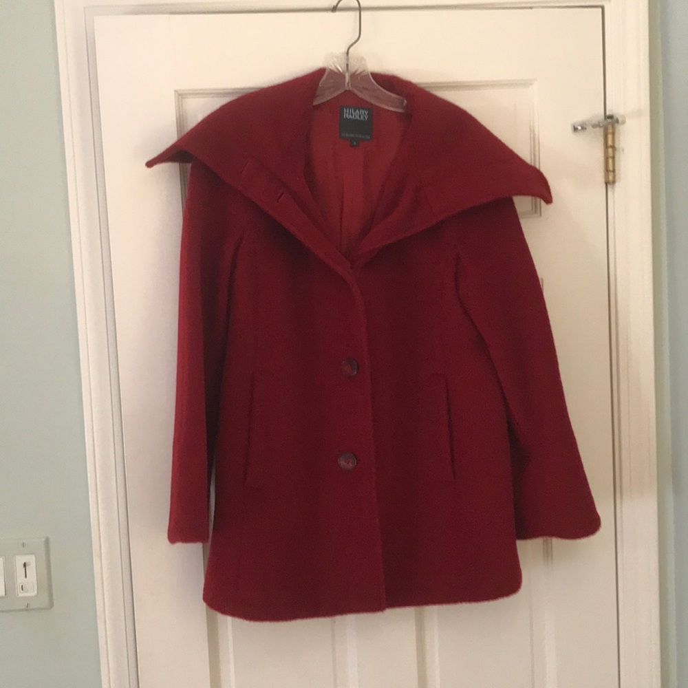 Hilary Radley red wool coat
